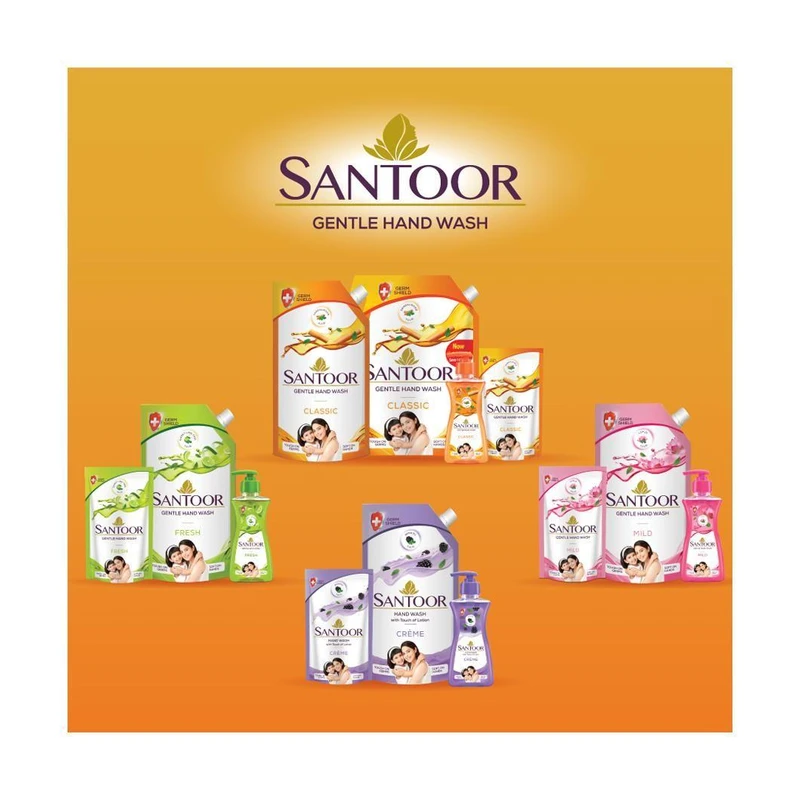 Santoor Hand Wash Gentle Care